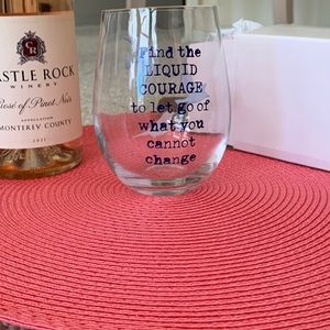 NWOT Stemless Wine Glass